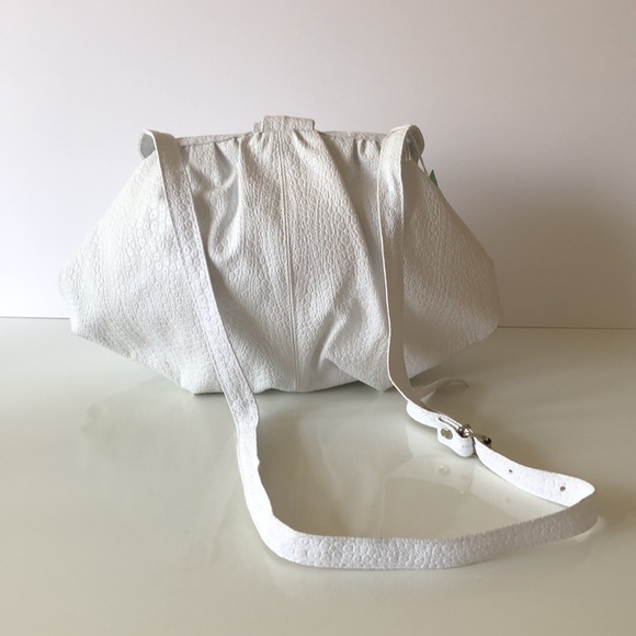 VENETO vintage womens shoulder purse pleather PVC doctor-style opening BNWT - Picture 3 of 10